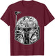 Star Wars Boba Fett Helmet Storyline Graphic T-Shirt - T-Shirt | Maroon
