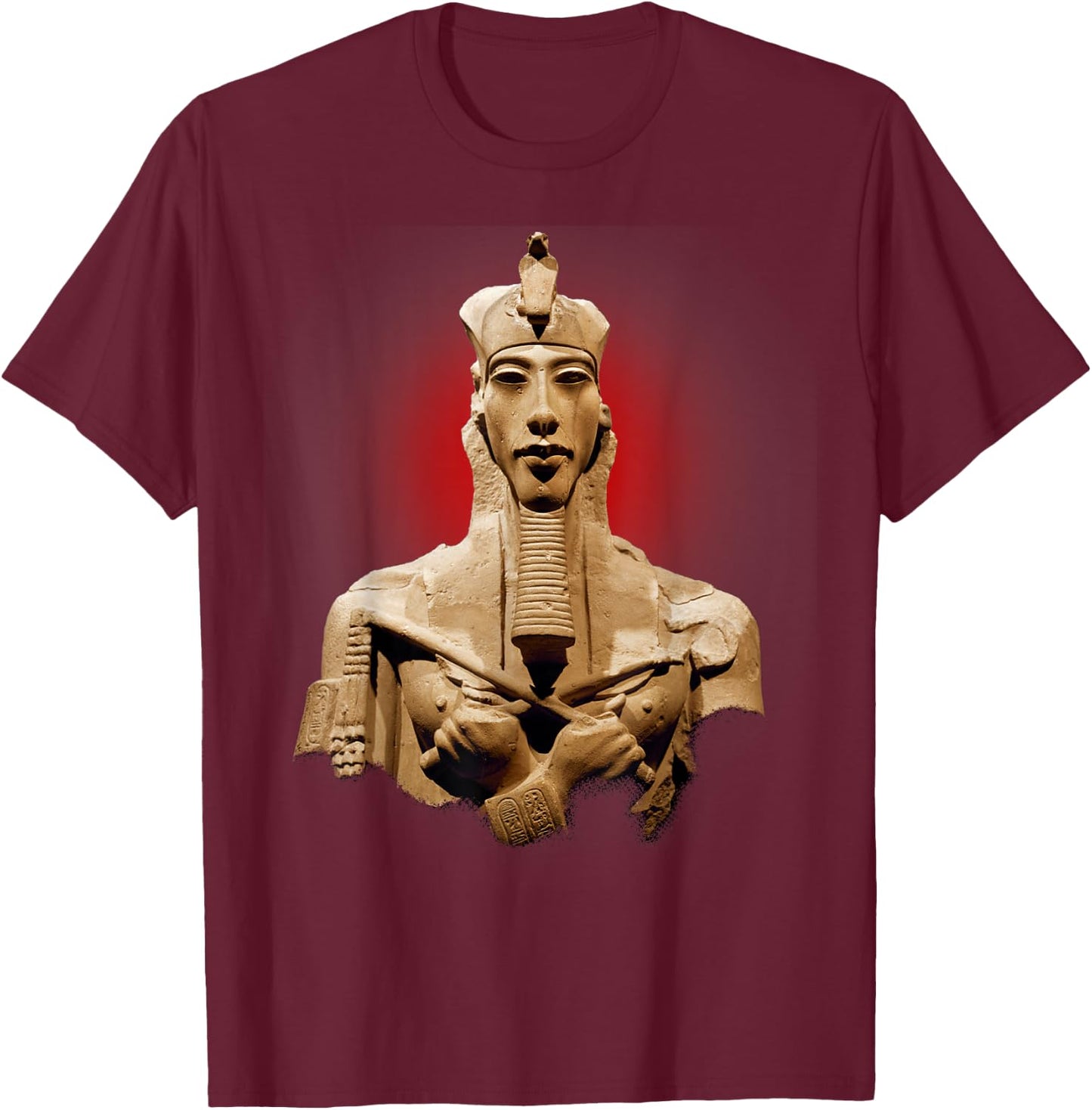 Akhenaten Egyptian Pharaoh T-Shirt - T-Shirt | Maroon