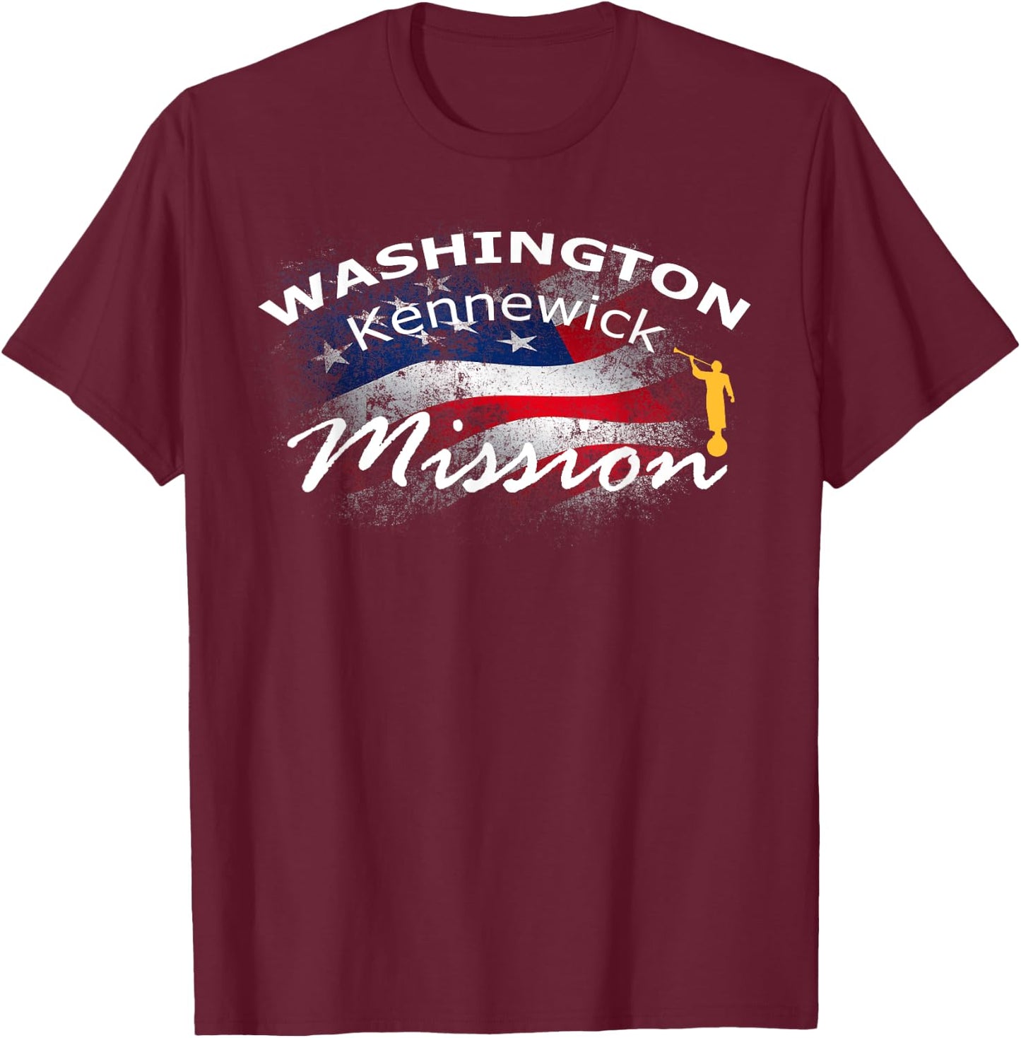 Washington Kennewick Mormon LDS Mission Missionary Gift T-Shirt - T-Shirt | Maroon