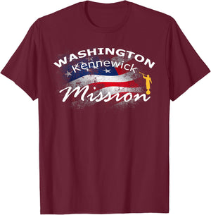 Washington Kennewick Mormon LDS Mission Missionary Gift T-Shirt - T-Shirt | Maroon