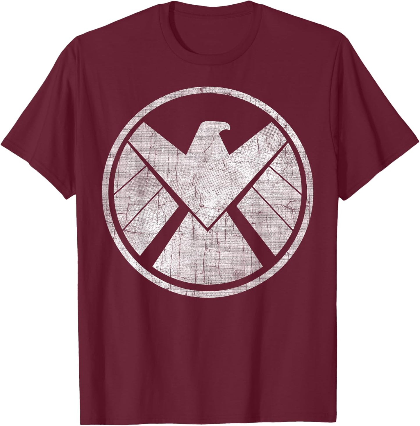 Marvel Agents of S.H.I.E.L.D. Grungy Logo Vintage T-Shirt - T-Shirt | Maroon