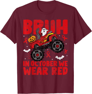 Red Ribbon Week Awareness For Toddler Kids Boys Halloween T-Shirt - T-Shirt | Maroon