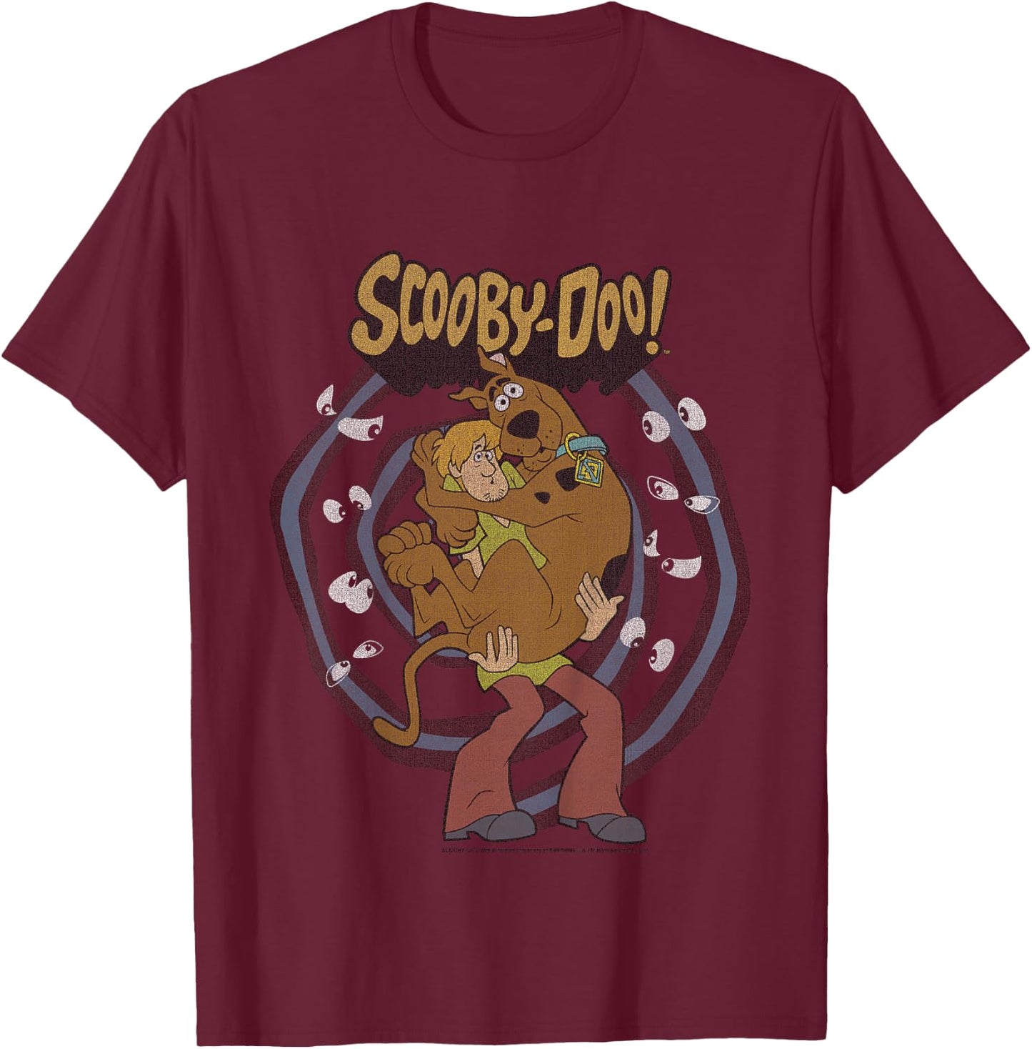 Kids Scooby-Doo Shaggy And Scooby Spiral Eyes Portrait T-Shirt - T-Shirt | Maroon