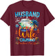 Matching Couple Shirt Husband Wife Cruising 2025 Cruise T-Shirt - T-Shirt | Maroon