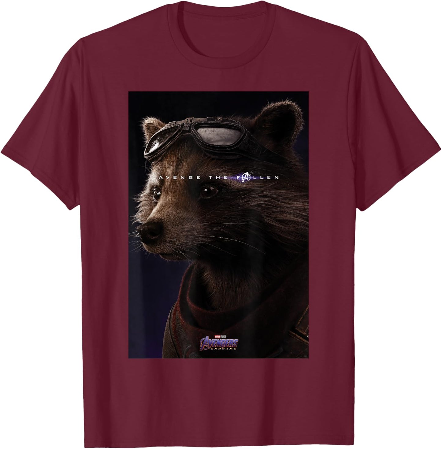 Marvel Avengers Endgame Rocket What Ever It Takes Poster T-Shirt - T-Shirt | Maroon