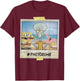 Nickelodeon Spongebob SquarePants Squidward Photobomb Black Adult Boys, -Youth Short Sleeve T-Shirt - T-Shirt | Maroon