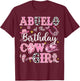 Abuelo Of The Birthday Cow-Girl Rodeo Abuelo Bday Party T-Shirt - T-Shirt | Maroon
