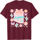 Arizona Preppy State Coquette Bow and Cactus Aesthetic T-Shirt - T-Shirt | Maroon