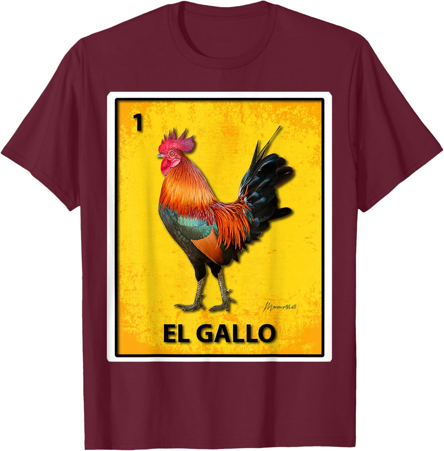 El Gallo Colorado T-Shirt - T-Shirt | Maroon