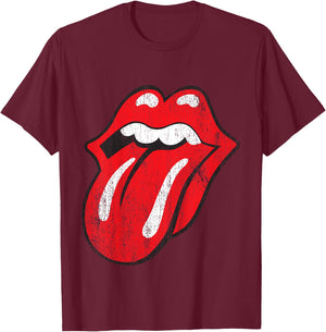 The Rolling Stones Distressed Tongue Youth T-Shirt - T-Shirt | Maroon