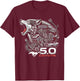 5.0 Coyote Distressed Enthusiast Women Squad T-Shirt - T-Shirt | Maroon