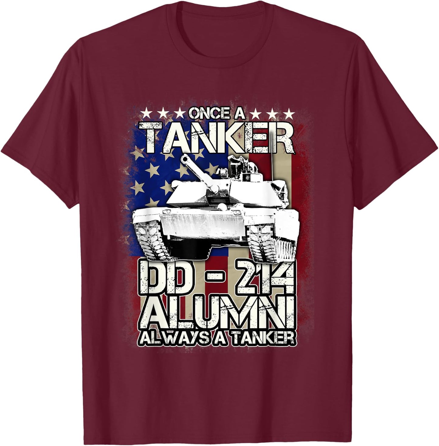 Tanker Shirt DD-214 Alumni Veteran Tanker T Shirt T-Shirt - T-Shirt | Maroon