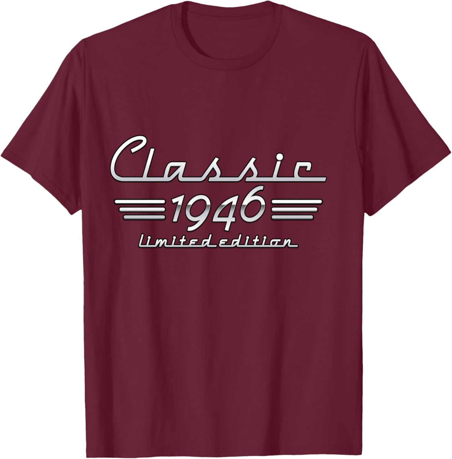 80 Yr Old Classic 1946 Limited Edition Men Dad 80th Birthday T-Shirt - T-Shirt | Maroon