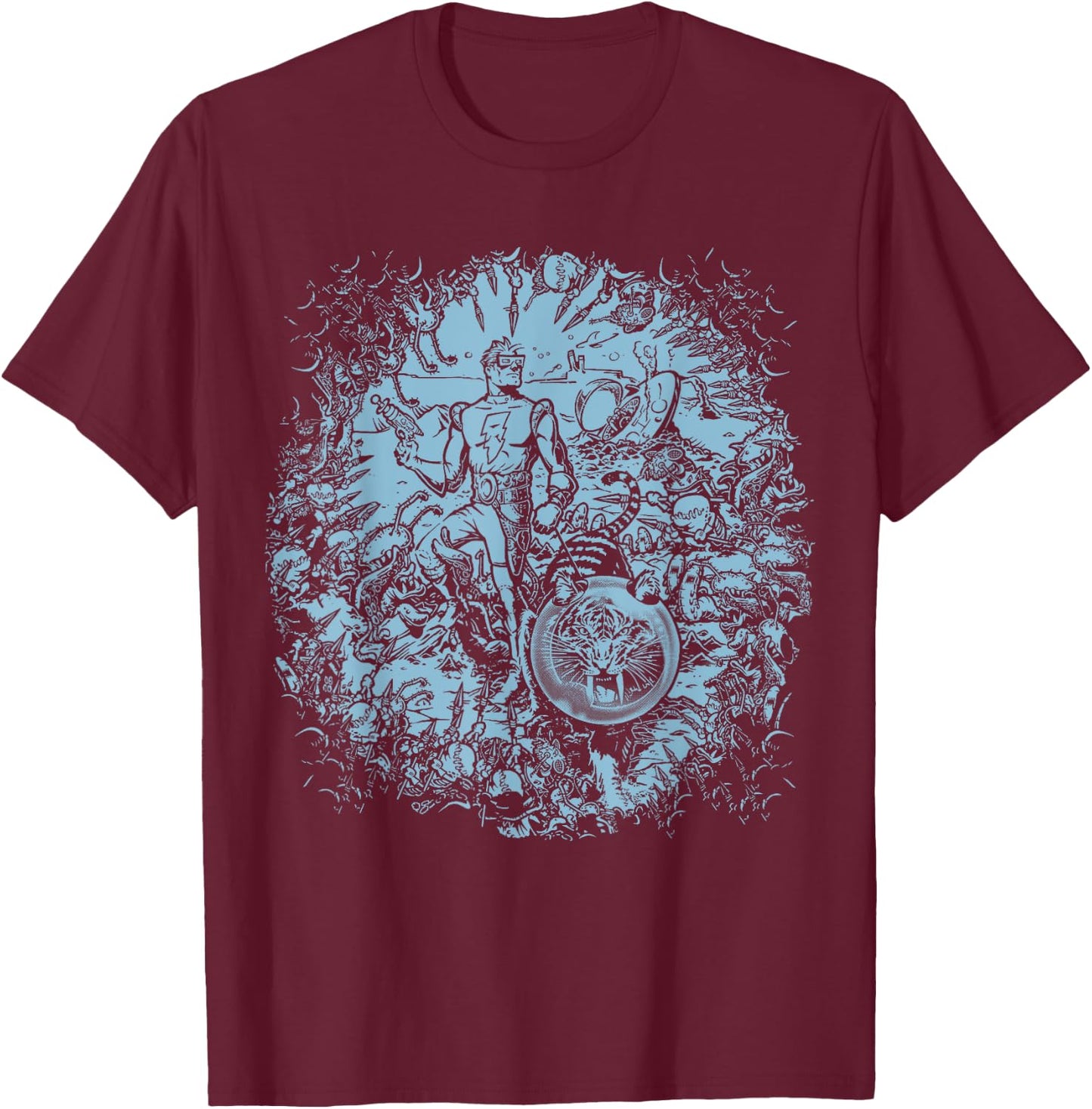 Captain RibMan : Spaceman Spiff T-Shirt - T-Shirt | Maroon