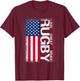 USA Rugby American Flag Distressed Rugby 4th of July Gift Small T-Shirt - T-Shirt | Maroon
