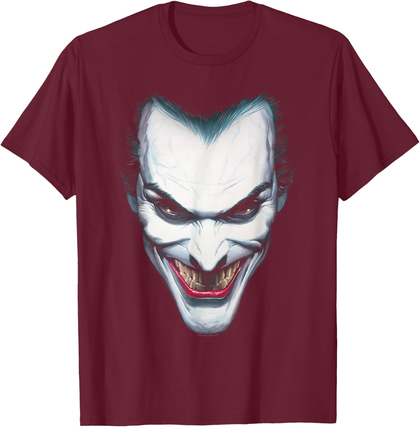 Batman Joker Portrait T Shirt T-Shirt - T-Shirt | Maroon