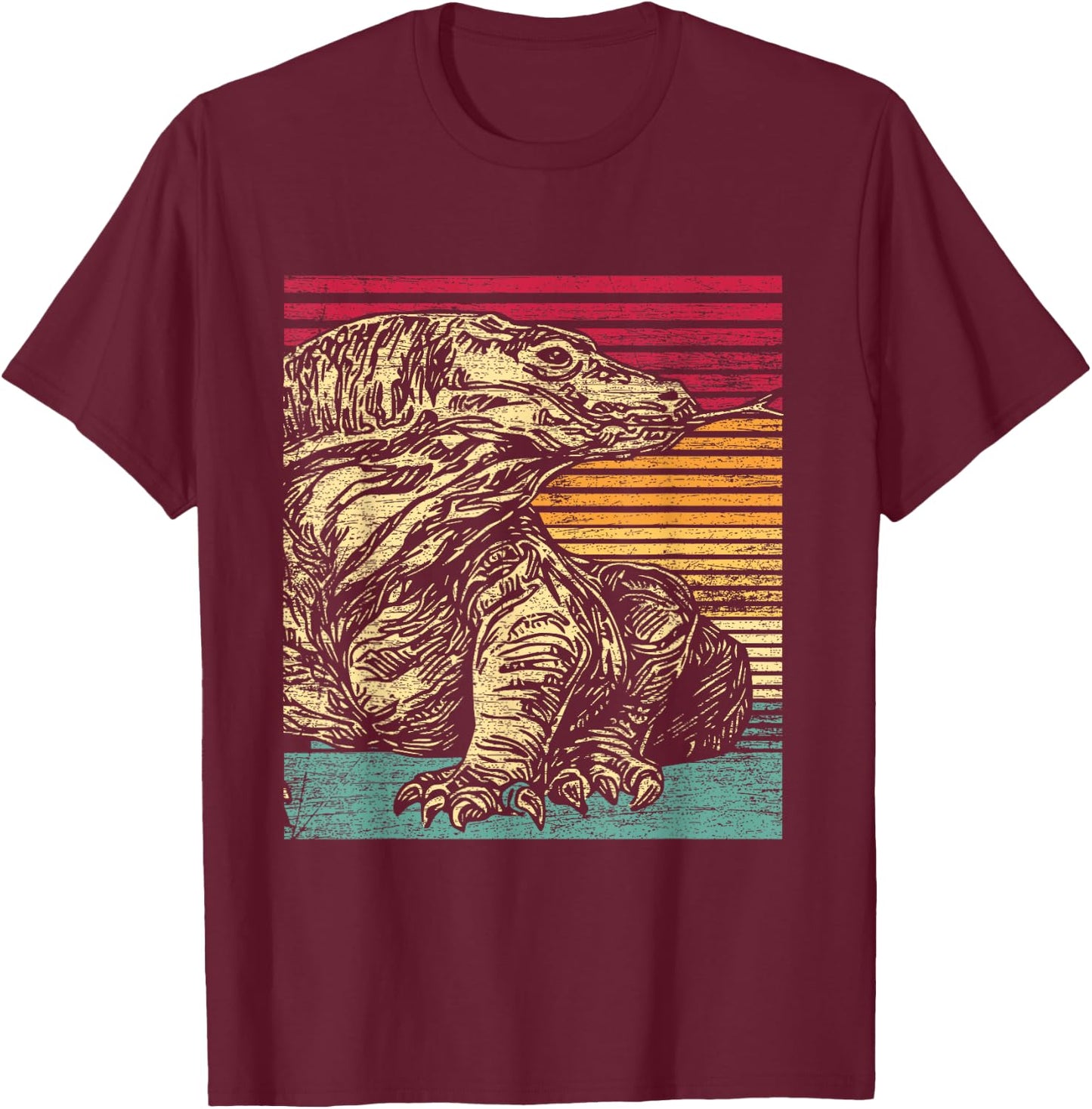 Komodo Dragon T-Shirt - T-Shirt | Maroon