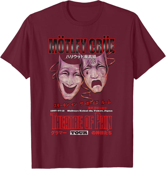 Mötley Crüe - Theatre of Pain (Japan Tour) Small T-Shirt - T-Shirt | Maroon