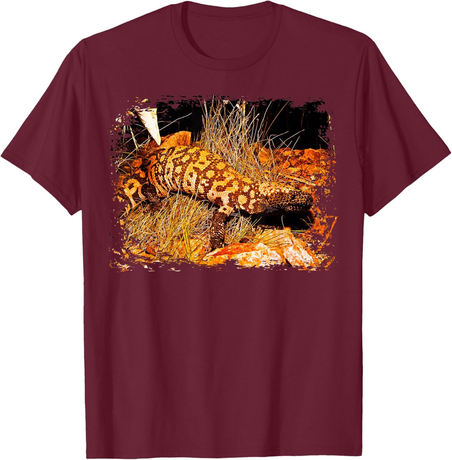 Cute Gila Monster Lizard T-Shirt - T-Shirt | Maroon