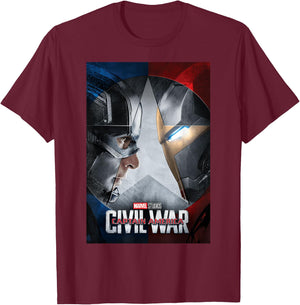 Marvel Studios Capt. America Civil War Movie Graphic T-Shirt - T-Shirt | Maroon