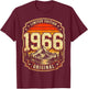 60th Birthday Man Woman 60 Years 1966 Decorative Gift Funny T-Shirt - T-Shirt | Maroon