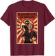 Retro Clanker Can't Do Sarcasm Funny Robot Poster T-Shirt - T-Shirt | Maroon