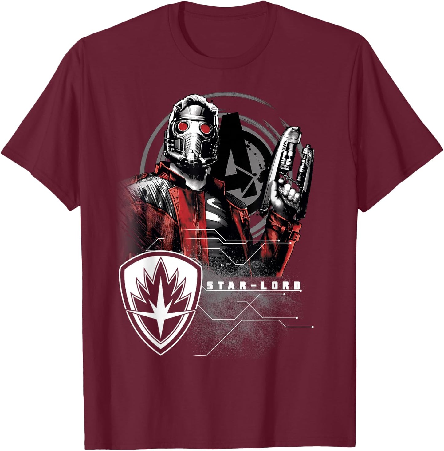 Marvel Infinity War Star-Lord Grunge Pose Graphic T-Shirt - T-Shirt | Maroon