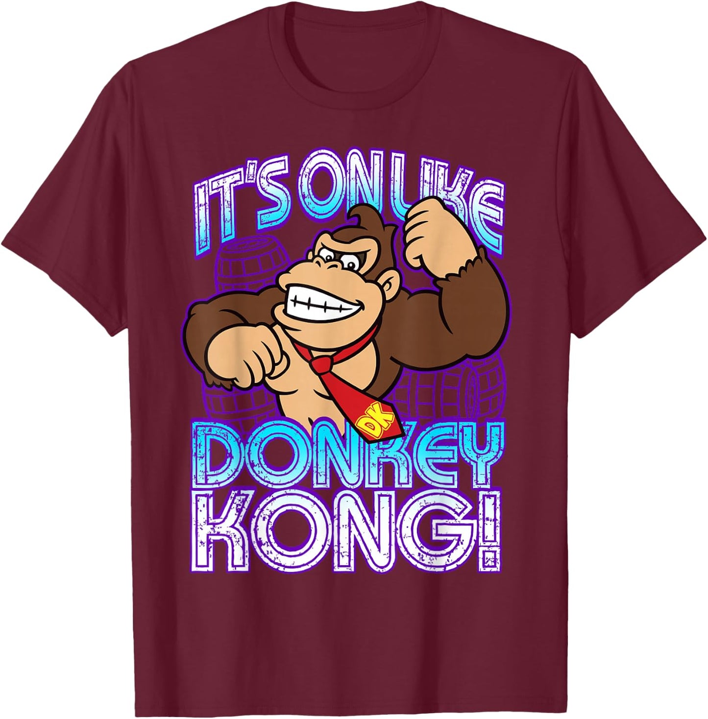 Nintendo Donkey Kong It's On Taunt Graphic T-Shirt - T-Shirt | Maroon