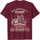 Granny Biker Chick Gift Never Underestimate Motorcycle T-Shirt - T-Shirt | Maroon