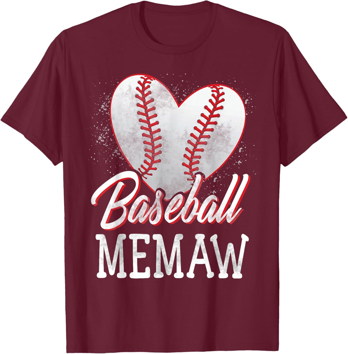 Baseball Memaw Baseball Player T-Shirt - T-Shirt | Maroon