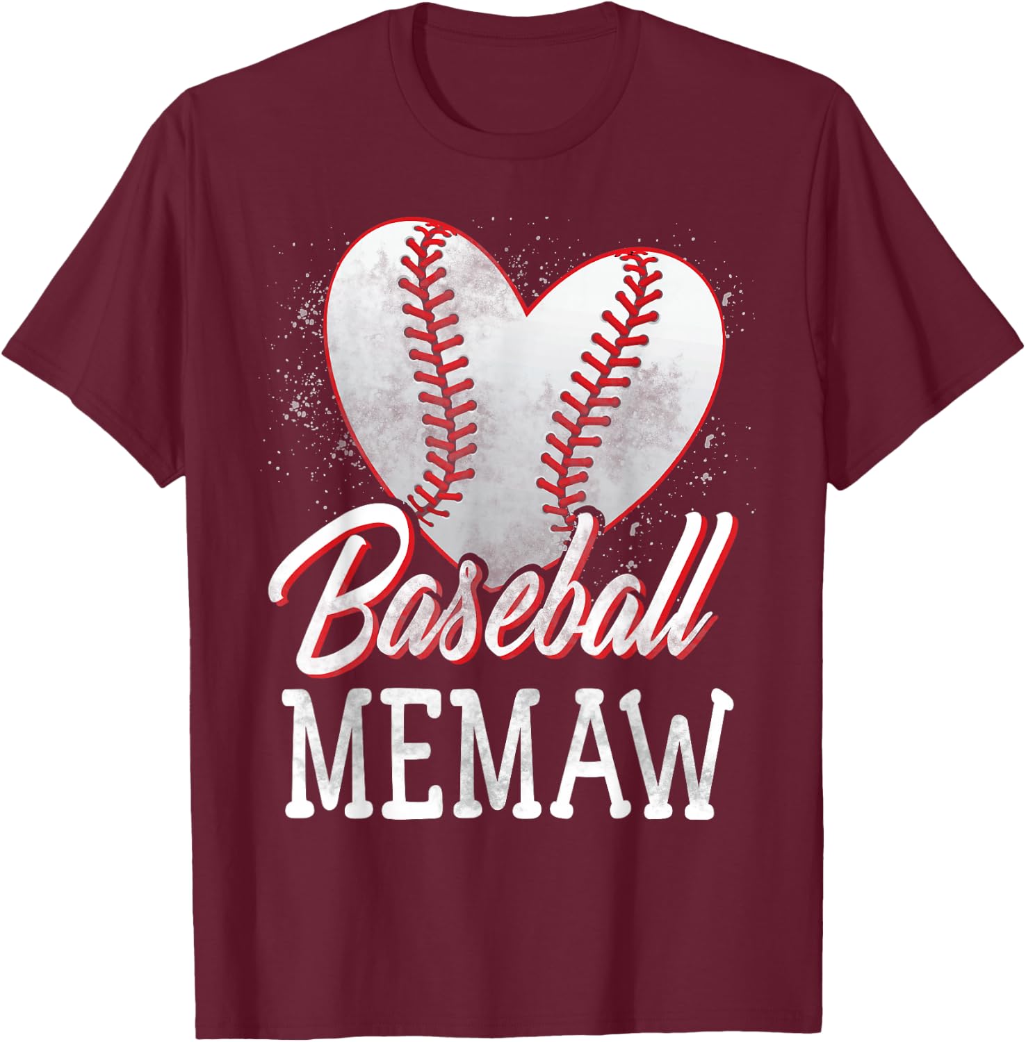 Baseball Memaw Baseball Player T-Shirt - T-Shirt | Maroon