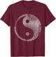 Yin Yang Taoist Taoism Tao Vintage Fade T-Shirt - T-Shirt | Maroon