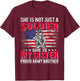 My Sister My Soldier Hero Proud Army Brother Sibling Gifts T-Shirt - T-Shirt | Maroon