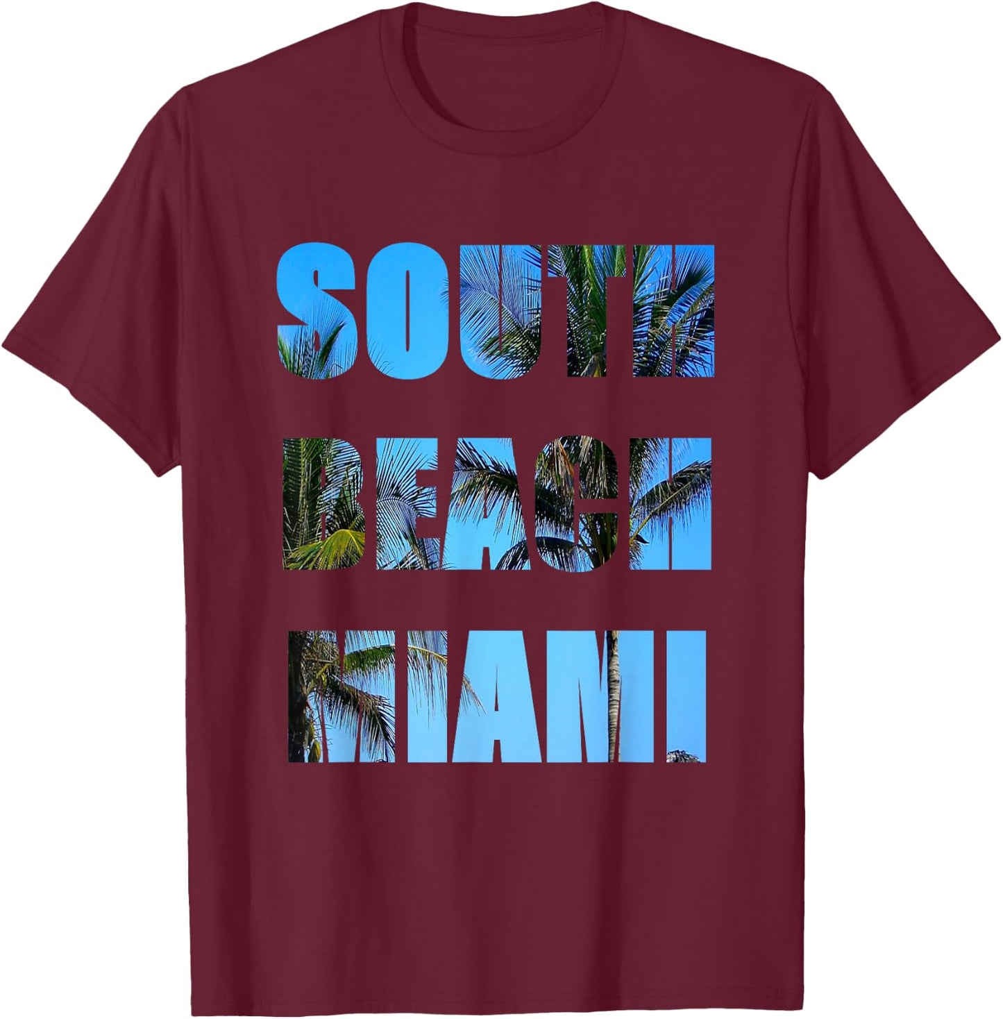 South Beach Miami T-Shirt - T-Shirt | Maroon