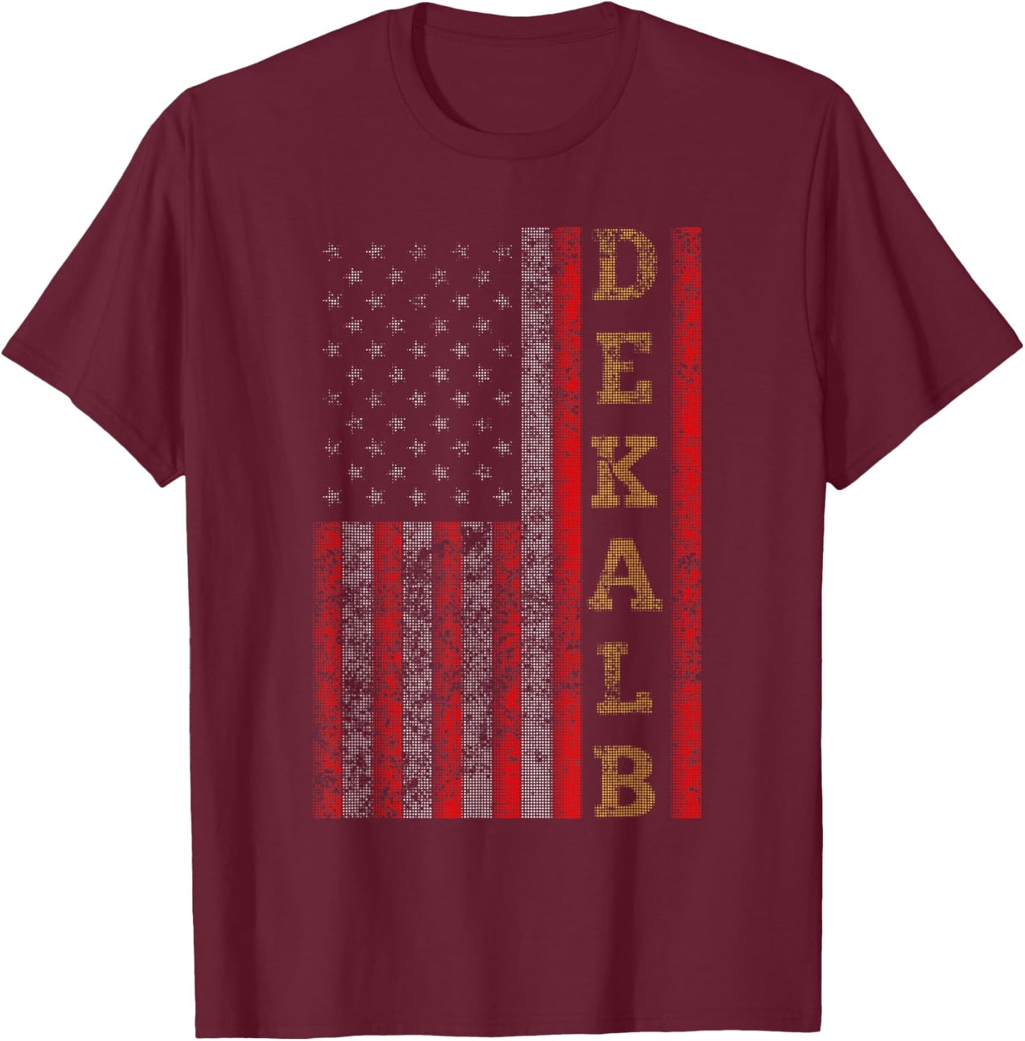 Cool Patriotic Dekalb USA - US Flag Gift T-Shirt - T-Shirt | Maroon