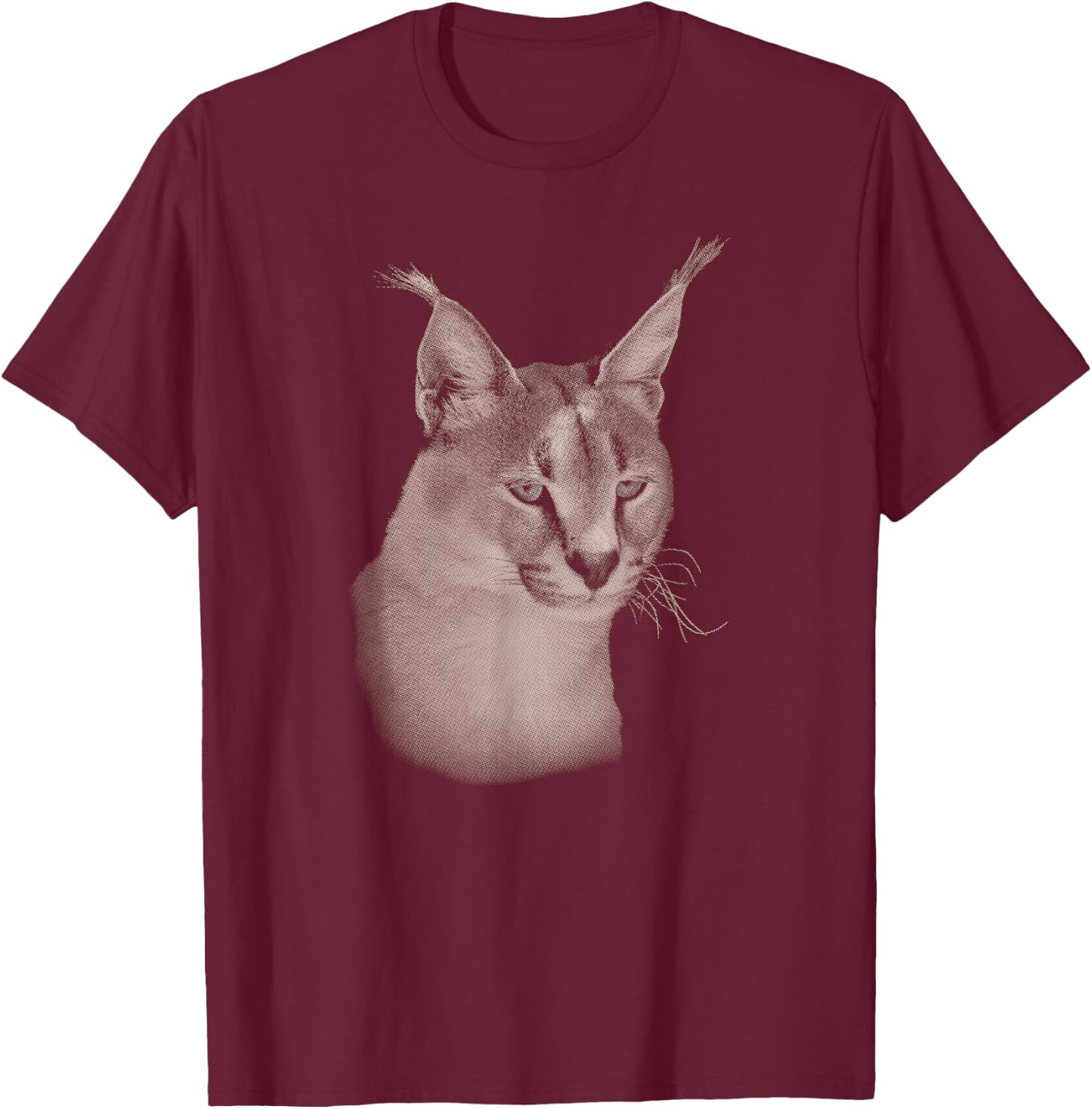Caracal Wild Cat African Wildlife for Cat Lovers T-Shirt - T-Shirt | Maroon