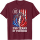 250 Years US Flag Jets 1776 2026 250th Anniversary Men Boys T-Shirt - T-Shirt | Maroon