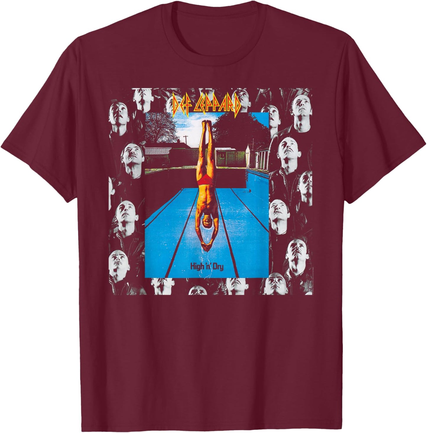 Def Leppard - High 'n' Dry T-Shirt - T-Shirt | Maroon