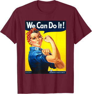 Rosie The Riveter T-Shirt - T-Shirt | Maroon