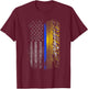 Thin Blue Line Sheriff Flag T-Shirt - T-Shirt | Maroon