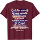Christian Prayer Bible Verse Psalms 19:14 Quote T-Shirt - T-Shirt | Maroon