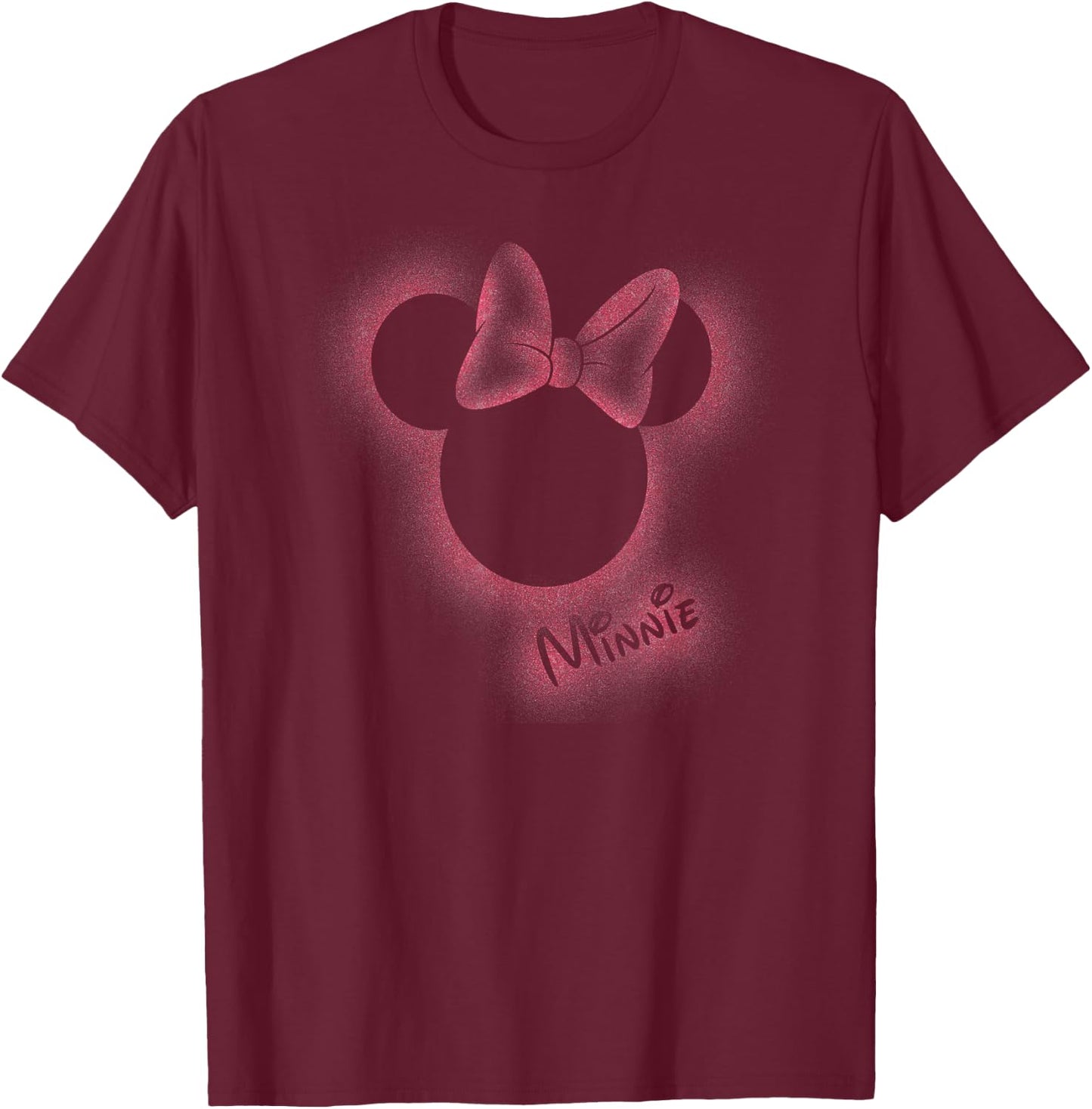 Disney - Minnie Mouse Stencil T-Shirt - T-Shirt | Maroon