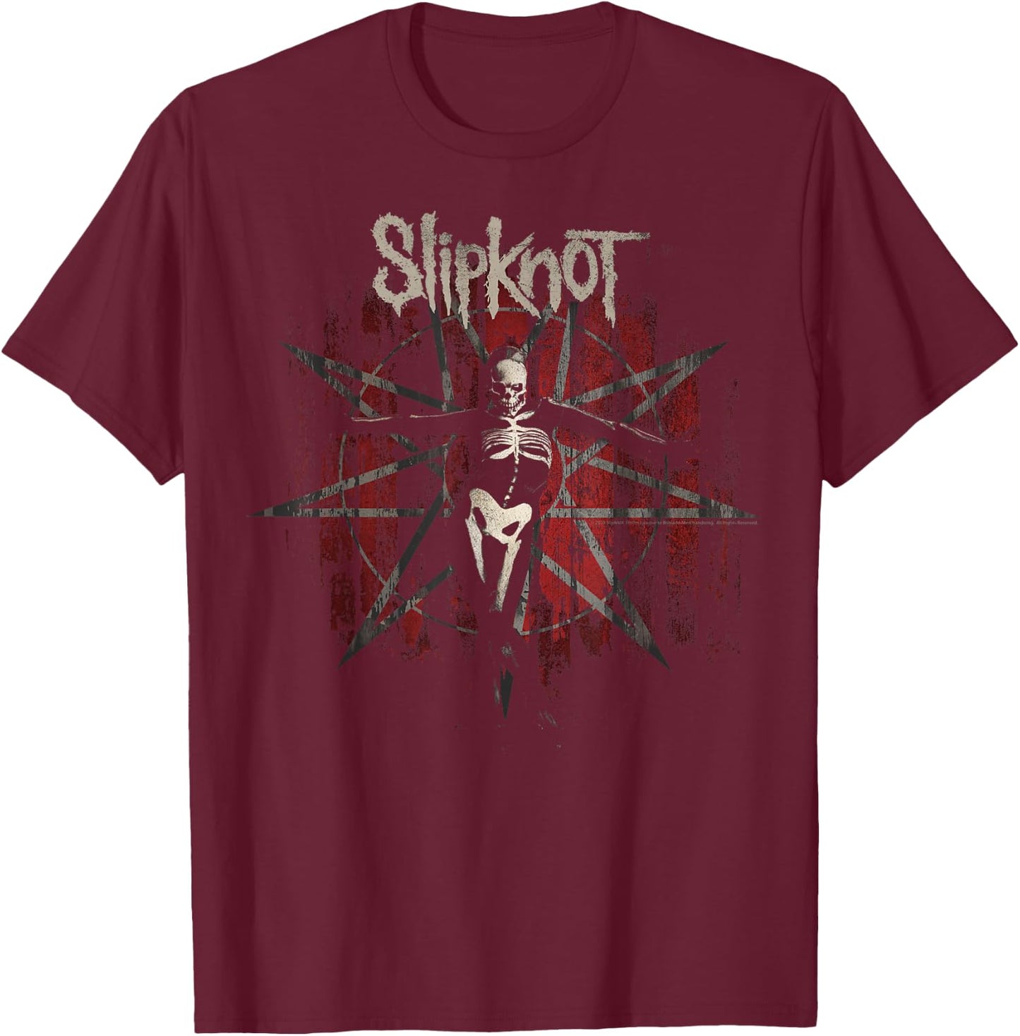 Slipknot Official The Gray Chapter Star T-Shirt - T-Shirt | Maroon