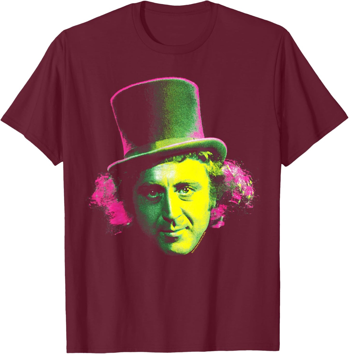 Willy Wonka Face T-Shirt - T-Shirt | Maroon