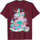 Disney Peter Pan Mermaids Watercolor Retro Graphic T-Shirt - T-Shirt | Maroon