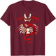 Marvel Venom Splatter Tongue Cut-Out Graphic T-Shirt - T-Shirt | Maroon