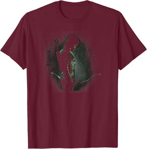 Arrow TV Series in The Shadows T-Shirt - T-Shirt | Maroon