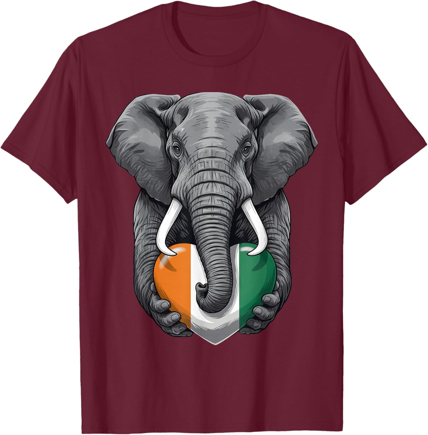 Ivory Coast Flag Cote D'Ivoire Ivorian Roots T-Shirt - T-Shirt | Maroon