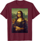 Funny Mona Lisa Meme Sunglasses T Shirt T-Shirt - T-Shirt | Maroon