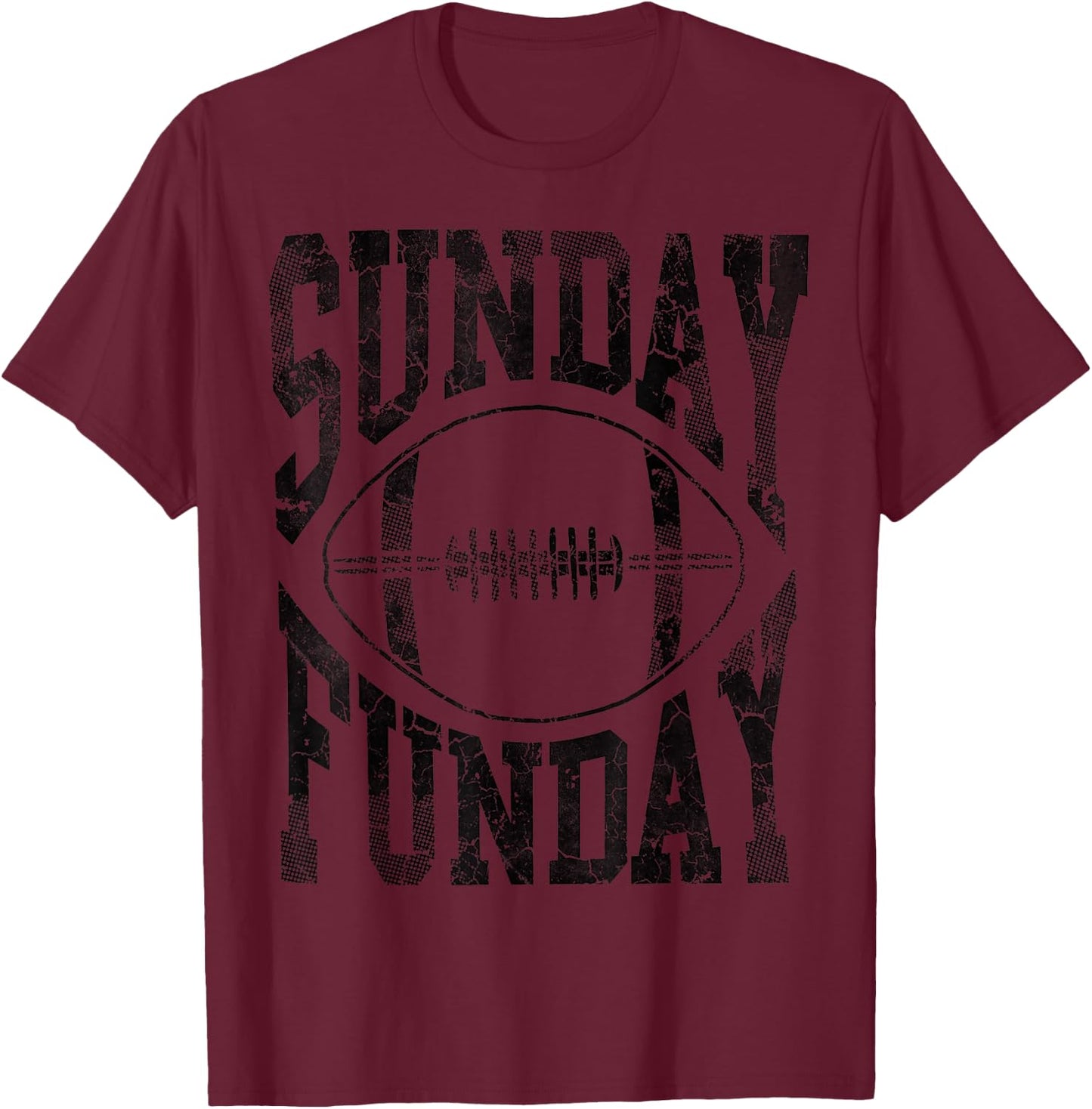 Vintage Sunday Funday Football Men Women Kids T-Shirt - T-Shirt | Maroon